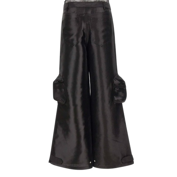 ROTATE BIRGER CHRISTENSEN Lace Flared Cargo Pants US 6 - Picture 2 of 5